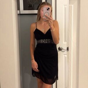 Taboo Y2K Black Floral Dress